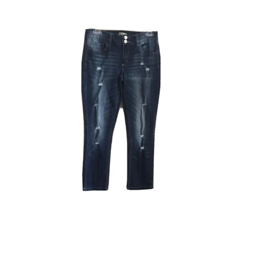 American Heritage Juniors Distressed Dark‎ Blue SO Jeans Size 7